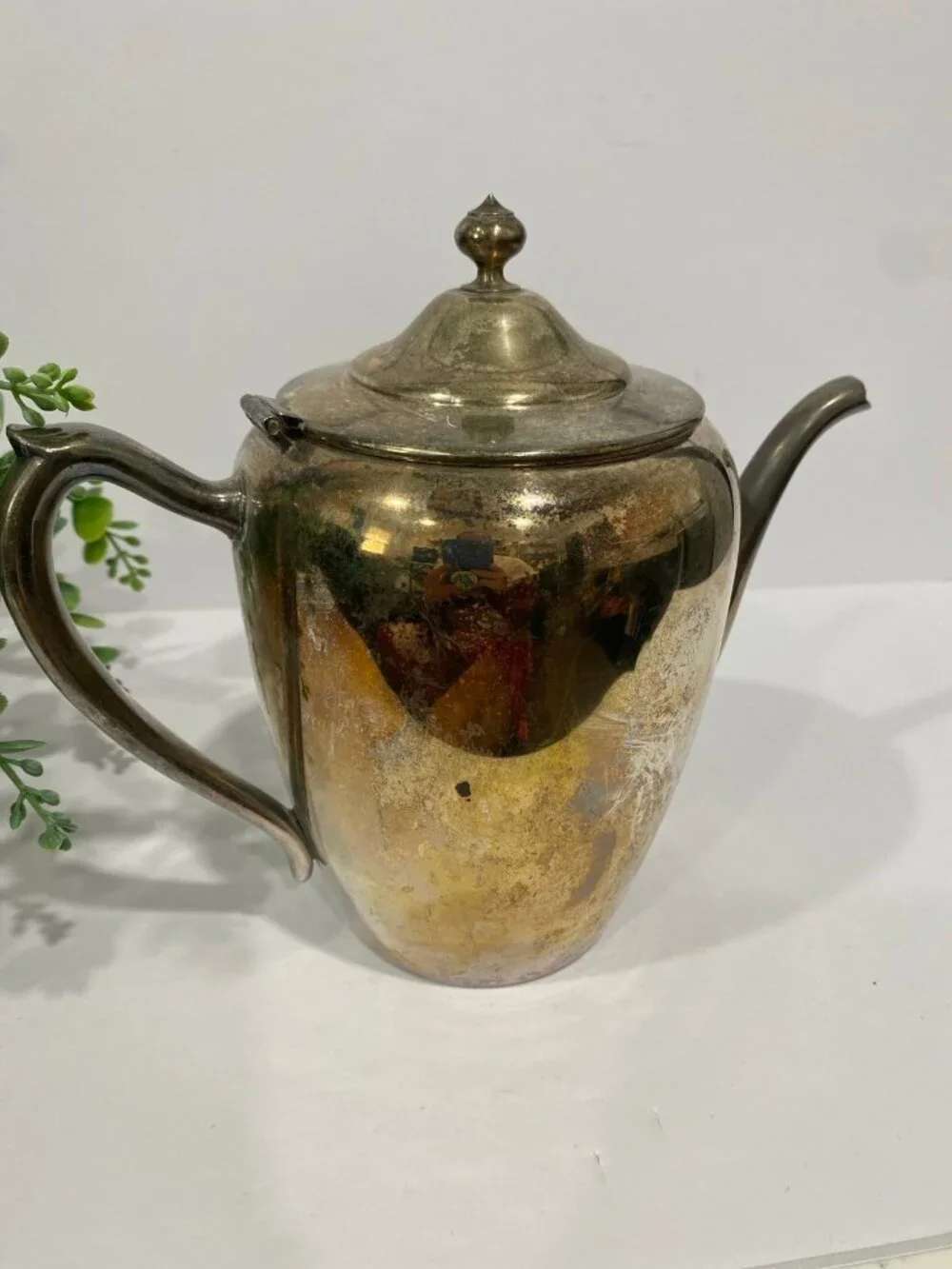 Vintage Antique FB Rogers Silver Plated Coffee Tea Serving Pot